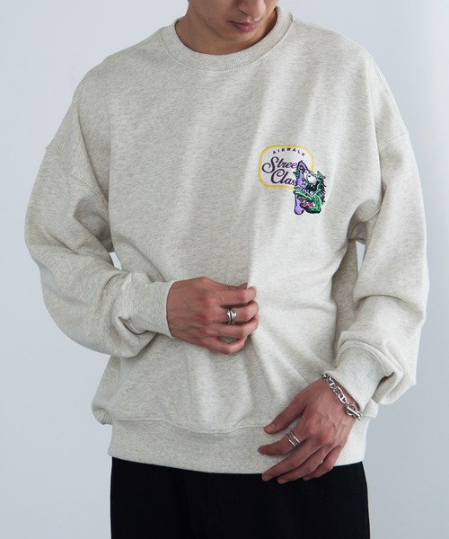 AIRWALK(エアウォーク)の「【AIRWALK】90's グラフィック刺繍 オーバーサイズ ヘビーウェイトクルーネックスゥェットトレーナー(スウェット・メンズ・ダークパープル/ブラック/ダークインディゴブルー/アッシュグレー・2XL/XL/L/M/S)」の7枚目の写真