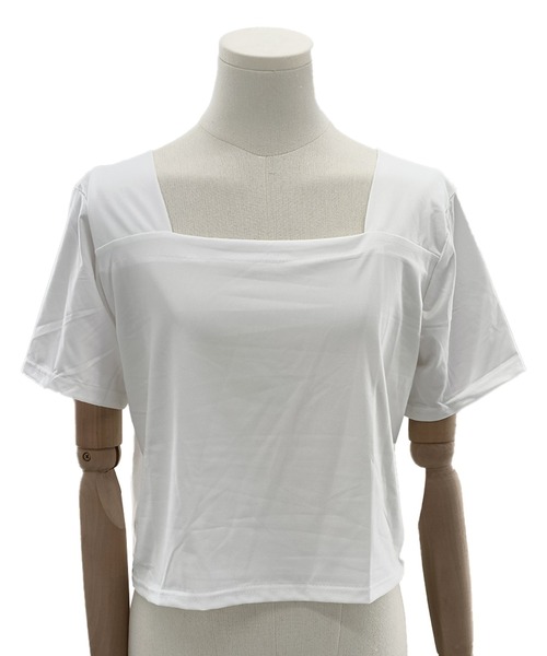 Amulet(アミュレット)の「スクエアネックTシャツ(Tシャツ/カットソー・レディース・ホワイト/ブラック・XL/L/M)」の16枚目の写真