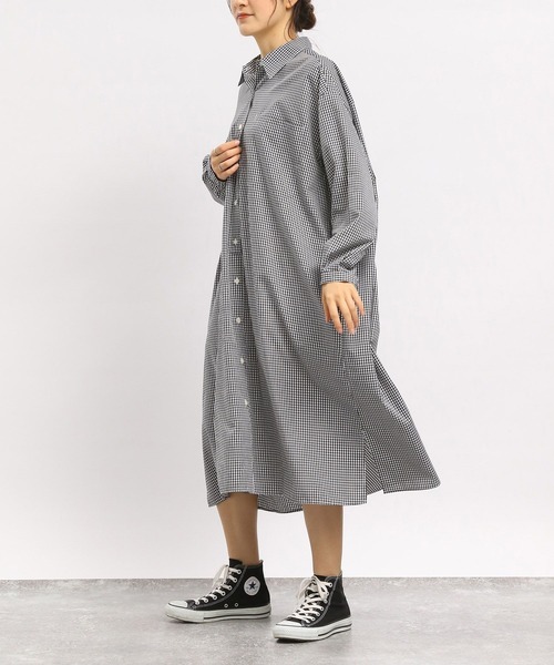 GLOBAL WORK Smile Seed Store（グローバルワーク スマイルシードストア）の「スタンダードシャツワンピース/175883（シャツワンピース・レディース・ピンク/グレー・MEDIUM/LARGE）」の12枚目の写真