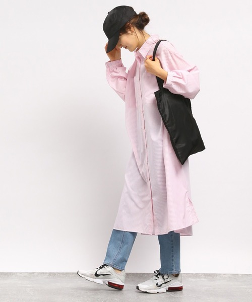 GLOBAL WORK Smile Seed Store（グローバルワーク スマイルシードストア）の「スタンダードシャツワンピース/175883（シャツワンピース・レディース・ピンク/グレー・MEDIUM/LARGE）」の17枚目の写真