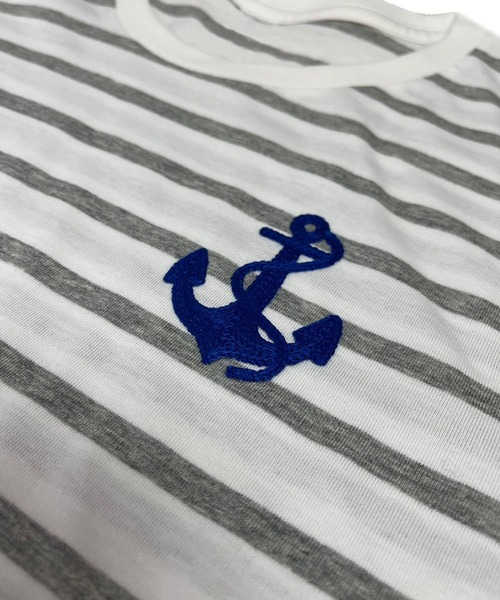 INTERPLAY(インタープレイ)の「【INTERPLAY x AYUMI】Anchor Border SS Tee(Tシャツ/カットソー・レディース・ネイビー/グレー・FREE)」の4枚目の写真