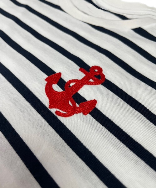 INTERPLAY(インタープレイ)の「【INTERPLAY x AYUMI】Anchor Border SS Tee(Tシャツ/カットソー・レディース・ネイビー/グレー・FREE)」の6枚目の写真