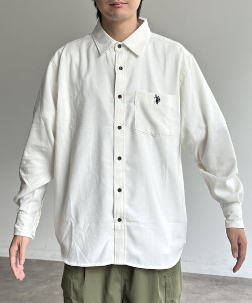U.S. POLO ASSN.(ユーエスポロアッスン)の「ネルシャツ(シャツ/ブラウス・メンズ・アイボリー/マスタード/ネイビー・MEDIUM/LARGE)」の5枚目の写真