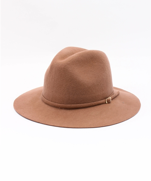 Omekashi(オメカシ)の「【Omekashi】ベルト付フェルトハット(ハット・レディース・オレンジ/ブラック/キャメル/ライトグレー・フリ-)」の4枚目の写真