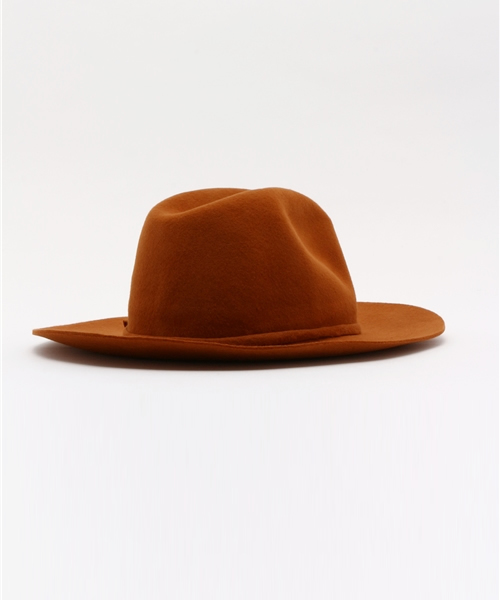 Omekashi(オメカシ)の「【Omekashi】ベルト付フェルトハット(ハット・レディース・オレンジ/ブラック/キャメル/ライトグレー・フリ-)」の6枚目の写真