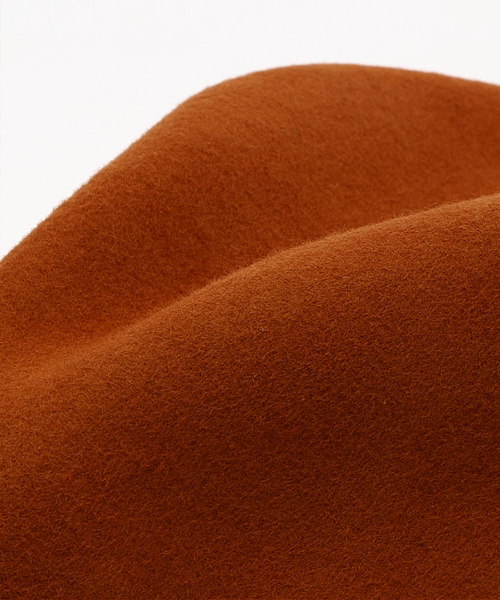 Omekashi(オメカシ)の「【Omekashi】ベルト付フェルトハット(ハット・レディース・オレンジ/ブラック/キャメル/ライトグレー・フリ-)」の10枚目の写真