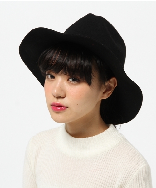 Omekashi(オメカシ)の「【Omekashi】ベルト付フェルトハット(ハット・レディース・オレンジ/ブラック/キャメル/ライトグレー・フリ-)」の12枚目の写真