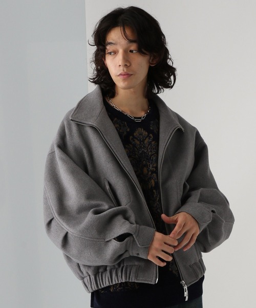 HARE（ハレ）の「ウールスタンドブルゾン(HARE)（ブルゾン・メンズ・ブラック/レッド/グレー/パープル・SMALL/MEDIUM）」の13枚目の写真