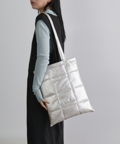 Aunt Marie's（アントマリーズ）の「キルティングトートBAG/PC,A4収納可能（トートバッグ・レディース・ブラック/シルバー/ブラウン・FREE）」の21枚目の写真