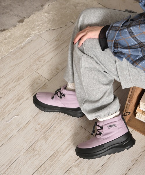 moz（モズ）の「moz(モズ)裏ボアドロストパフィスノーブーツ（ブーツ・レディース・ベージュ/ブラック/カーキ/ライラック/オフホワイト/ブルー・23.5cm/24.0cm/24.5cm/25.0cm/23.0cm）」の6枚目の写真