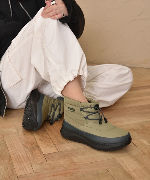 moz（モズ）の「moz(モズ)裏ボアドロストパフィスノーブーツ（ブーツ・レディース・ベージュ/ブラック/カーキ/ライラック/オフホワイト/ブルー・23.5cm/24.0cm/24.5cm/25.0cm/23.0cm）」の4枚目の写真