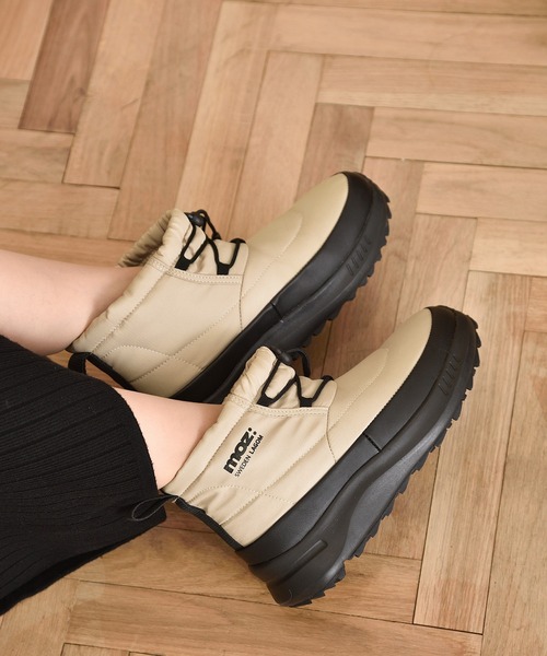 moz（モズ）の「moz(モズ)裏ボアドロストパフィスノーブーツ（ブーツ・レディース・ベージュ/ブラック/カーキ/ライラック/オフホワイト/ブルー・23.5cm/24.0cm/24.5cm/25.0cm/23.0cm）」の9枚目の写真