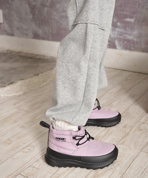 moz（モズ）の「moz(モズ)裏ボアドロストパフィスノーブーツ（ブーツ・レディース・ベージュ/ブラック/カーキ/ライラック/オフホワイト/ブルー・23.5cm/24.0cm/24.5cm/25.0cm/23.0cm）」の19枚目の写真