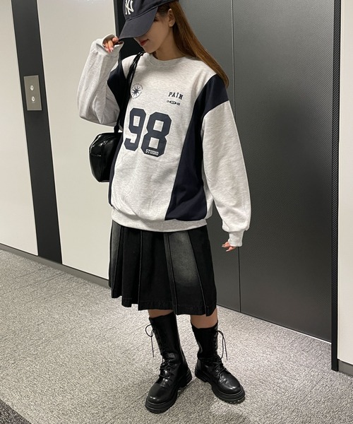 WEGO（ウィゴー）の「WEGO/ナンバリングゲームプルオーバー（スウェット・レディース・ブラック/ブルー/杢グレー・FREE）」の5枚目の写真