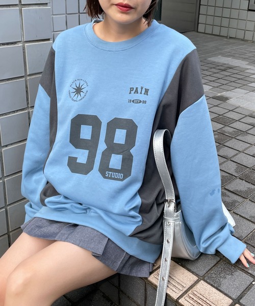 WEGO（ウィゴー）の「WEGO/ナンバリングゲームプルオーバー（スウェット・レディース・ブラック/ブルー/杢グレー・FREE）」の15枚目の写真