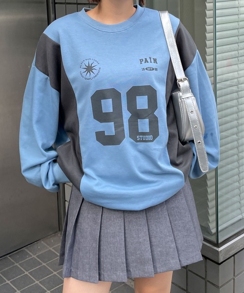 WEGO（ウィゴー）の「WEGO/ナンバリングゲームプルオーバー（スウェット・レディース・ブラック/ブルー/杢グレー・FREE）」の16枚目の写真