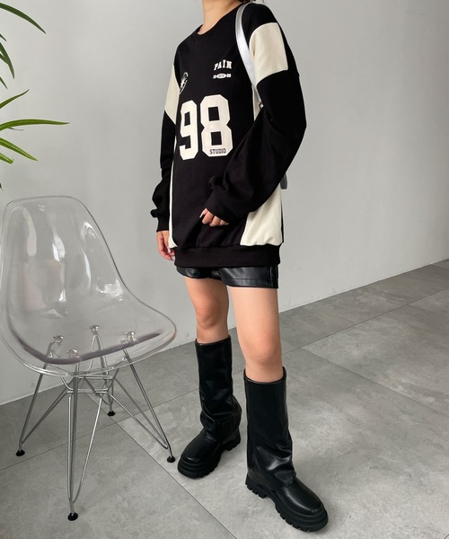 WEGO（ウィゴー）の「WEGO/ナンバリングゲームプルオーバー（スウェット・レディース・ブラック/ブルー/杢グレー・FREE）」の10枚目の写真