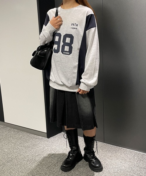 WEGO（ウィゴー）の「WEGO/ナンバリングゲームプルオーバー（スウェット・レディース・ブラック/ブルー/杢グレー・FREE）」の14枚目の写真