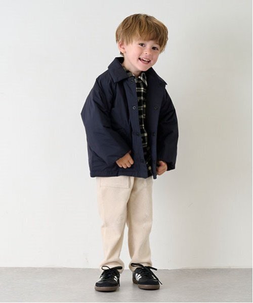 petit main（プティマイン）の「薄中綿ジャケット（ブルゾン・キッズ・ネイビー/モカ/アイボリー・80ｃｍ/90cm/100cm/110cm/120cm/130cm）」の6枚目の写真