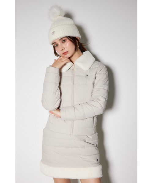 セール】【RIENDA GOLF】フェイクファーカラーキルティングジャケット