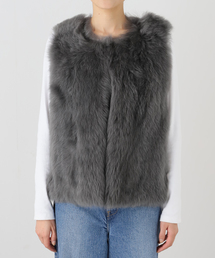 値下Karl Donoghueリバーシブルムートンジレ ベスト カールドノヒュー Karl Donoghue KARL DONOGHUE カールドノヒュー ファー ベスト