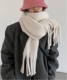 COMON＋（コモンプラス）の「大判フリンジマフラー（マフラー）」