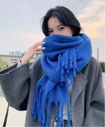 COMON＋（コモンプラス）の「大判フリンジマフラー（マフラー）」