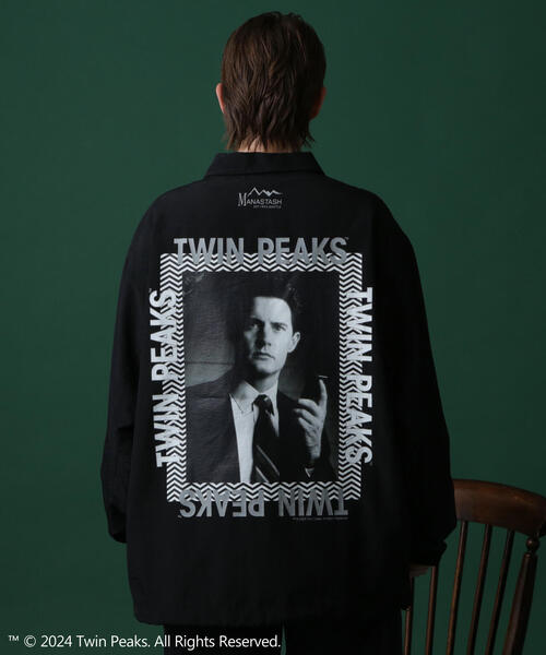 MANASTASH ツインピークス TWIN PEAKS コーチジャケット 黒 MANASTASH/マナスタッシュ TWIN PEAKS COACHES JACKET ツイン