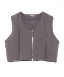 【FILL THE BILL】フィルザビル CROPPED KNIT VEST