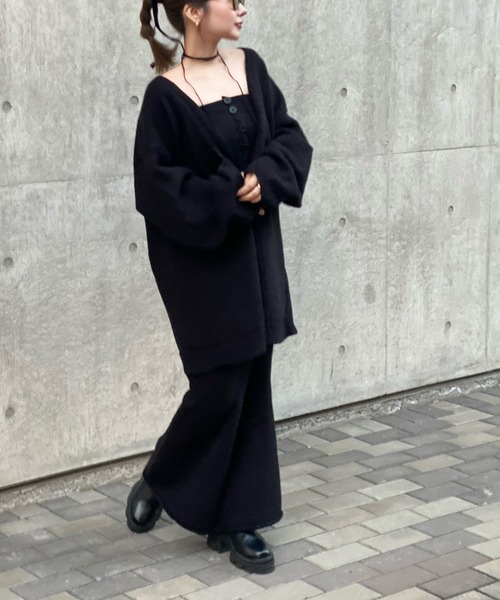 LAULEN（ローレン）の「knit cardigan tops skirt 3set /【3点セット】ニットカーディガンロングスカート（セットアップ・レディース・アイボリー/グレー/ブラウン/ブラック・FREE）」の5枚目の写真