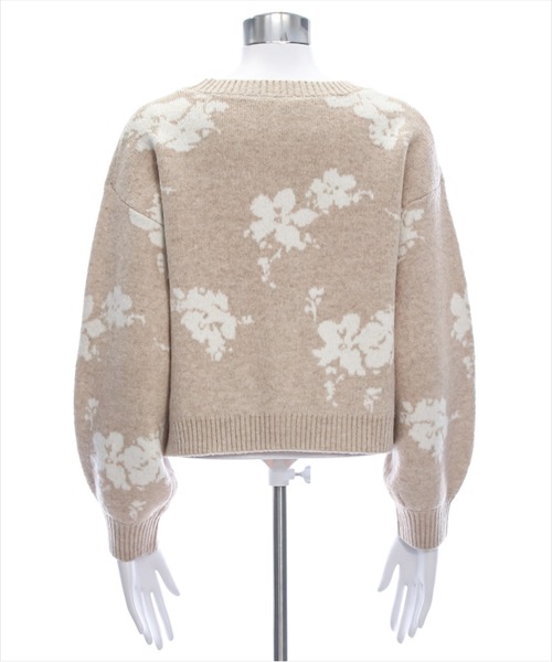 clear（クリア）の「花柄ジャガードショート丈ニットカーディガン[大人 カジュアル 着回し力抜群] ≪再入荷≫（カーディガン/ボレロ・レディース・ベージュ/ミント/チャコールグレー・F）」の13枚目の写真