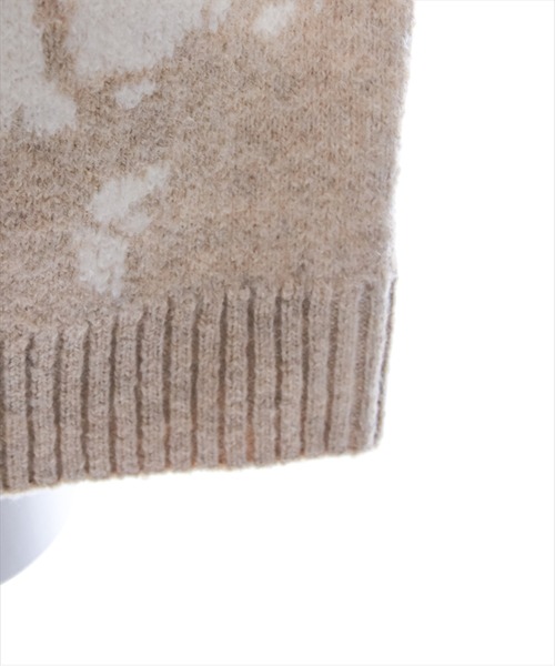 clear（クリア）の「花柄ジャガードショート丈ニットカーディガン[大人 カジュアル 着回し力抜群] ≪再入荷≫（カーディガン/ボレロ・レディース・ベージュ/ミント/チャコールグレー・F）」の15枚目の写真