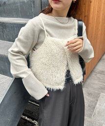 mystic | ボアビスチェSETニット(ニット/セーター)