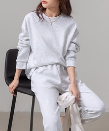 DAY CLOSET | 【セットアップ/ワンマイルOK】長袖ノームコアドロップショルダースウェット+ロングパンツ 上下2点セット レディース(スウェット)