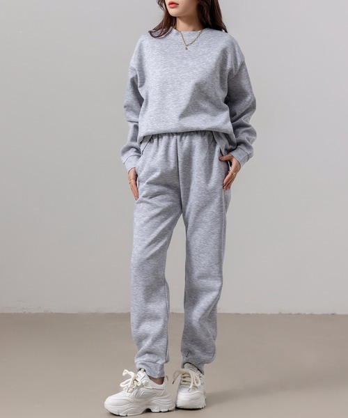  グレー スウェット ＋phenix/プラスフェニックス] 別注 ダンボールニット ジョガーパンツ