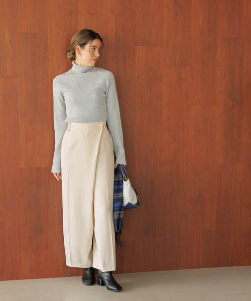 BAYFLOW(ベイフロー)の「ラップワイドパンツ(その他パンツ・レディース・ブラック/アイボリー/ベージュ・SMALL/MEDIUM)」の6枚目の写真