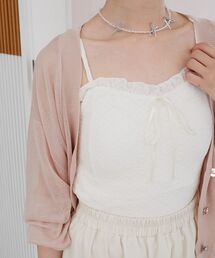 MAJESTIC LEGON | カップ付きシャーリングキャミ(キャミソール)