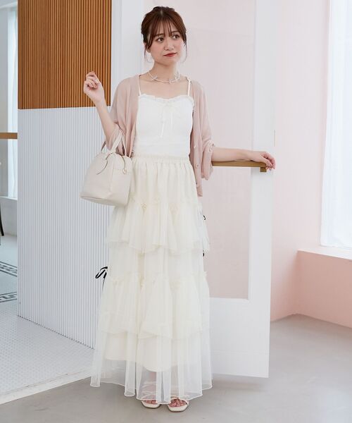 MAJESTIC LEGON（マジェスティックレゴン）の「カップ付きシャーリングキャミ（キャミソール・レディース・A/アイボリー/B/ブラック系その他/C・MEDIUM）」の18枚目の写真