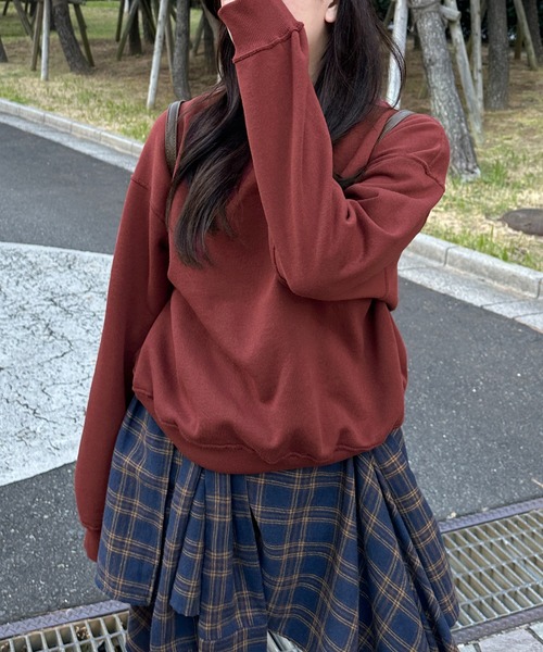 apres jour mignon(アプレジュールミニョン)の「【apresjour mignon 】ユニセックスリバーシブルスウェット【ZOZOTOWN限定アイテム】(スウェット・レディース・オートミール/ボルドー/ネイビー・X-LARGE/フリー)」の5枚目の写真