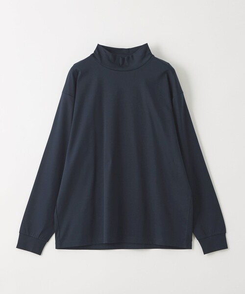 CITEN（シテン）の「＜CITEN＞モックネックロンＴ（Tシャツ/カットソー・メンズ・ネイビー/ホワイト/ベージュ・L/M）」の3枚目の写真