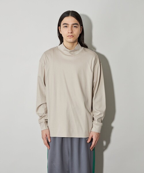 CITEN（シテン）の「＜CITEN＞モックネックロンＴ（Tシャツ/カットソー・メンズ・ネイビー/ホワイト/ベージュ・L/M）」の10枚目の写真
