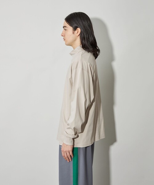 CITEN（シテン）の「＜CITEN＞モックネックロンＴ（Tシャツ/カットソー・メンズ・ネイビー/ホワイト/ベージュ・L/M）」の11枚目の写真