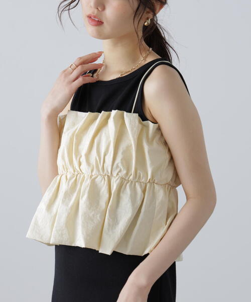 FREE'S MART（フリーズマート）の「シャイニーキャミソールビスチェ（シャツ/ブラウス・レディース・ブラック/ホワイト/ピンク・FREE）」の14枚目の写真