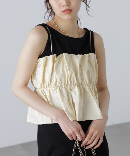 FREE'S MART（フリーズマート）の「シャイニーキャミソールビスチェ（シャツ/ブラウス・レディース・ブラック/ホワイト/ピンク・FREE）」の15枚目の写真