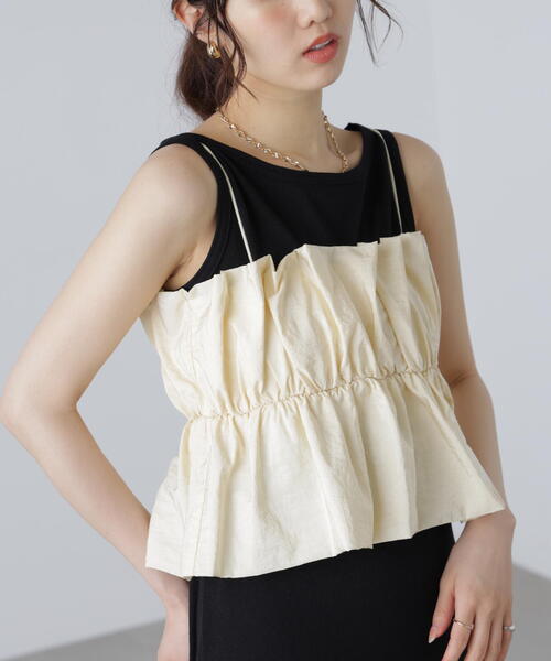 FREE'S MART（フリーズマート）の「シャイニーキャミソールビスチェ（シャツ/ブラウス・レディース・ブラック/ホワイト/ピンク・FREE）」の16枚目の写真