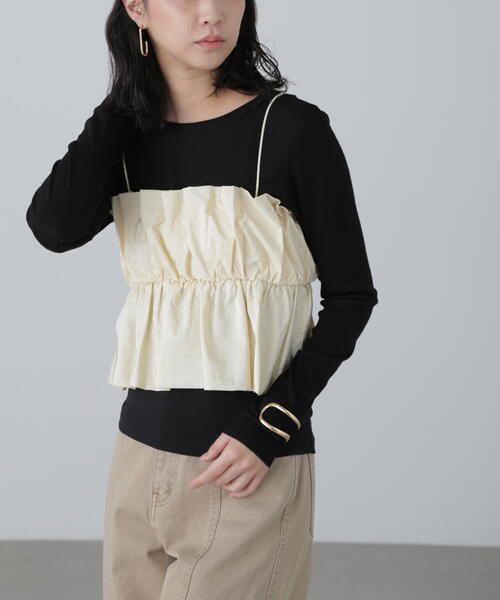 FREE'S MART（フリーズマート）の「シャイニーキャミソールビスチェ（シャツ/ブラウス・レディース・ブラック/ホワイト/ピンク・FREE）」の20枚目の写真