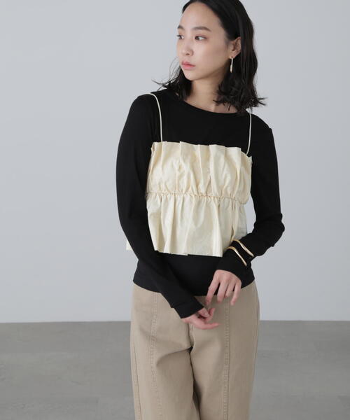 FREE'S MART（フリーズマート）の「シャイニーキャミソールビスチェ（シャツ/ブラウス・レディース・ブラック/ホワイト/ピンク・FREE）」の21枚目の写真