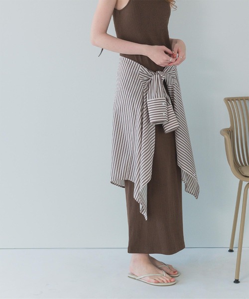 SEA DRESS（シードレス）の「バックオープンデザインキャミソールワンピース（ワンピース・レディース・ブラック/ダークブラウン・S/SP/L/M）」の13枚目の写真