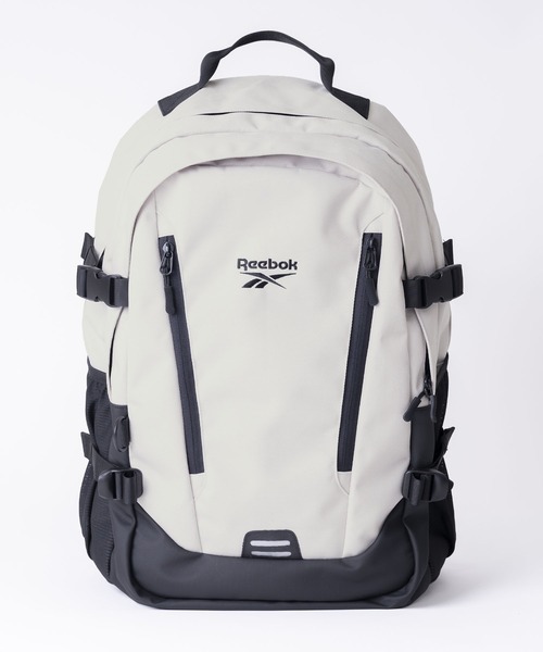 Reebok(リーボック)の「Reebok リーボック ワンポイント ロゴ 刺繍 大容量 軽量 バックパック リュック 約30L(バックパック/リュック・メンズ・アイボリー/ブラック/チャコール・FREE)」の2枚目の写真