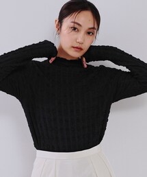 OPAQUE.CLIP | ぽこぽこハイネックカットソー【洗濯機洗い可】(Tシャツ/カットソー)